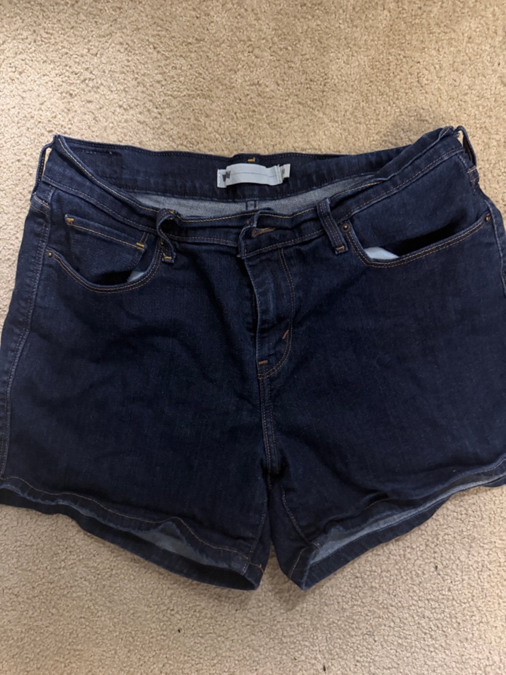 Levi's Indigo High-Rise Denim Shorts